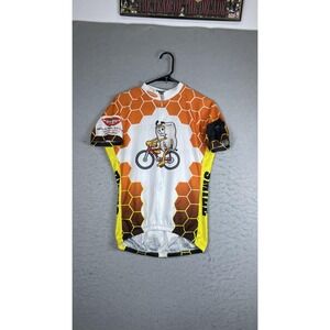 Mtborah Cycling Jersey‎ Womens Large Multicolor Tooth Graphic Full Zip Dental